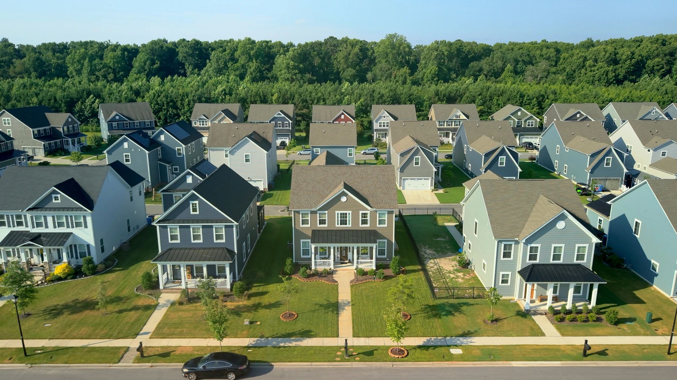Beautiful suburban home exterior