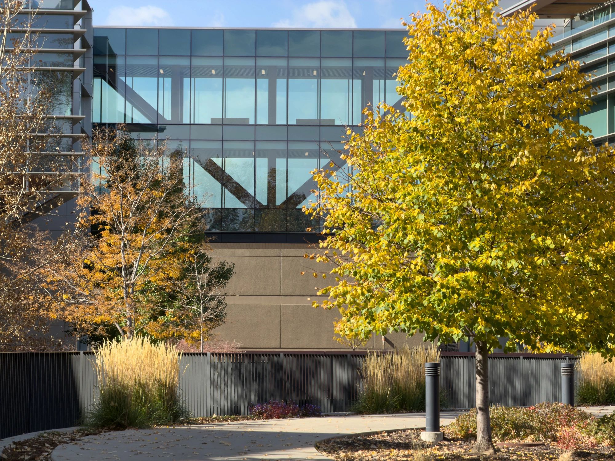 Modern office building representing office and retail properties